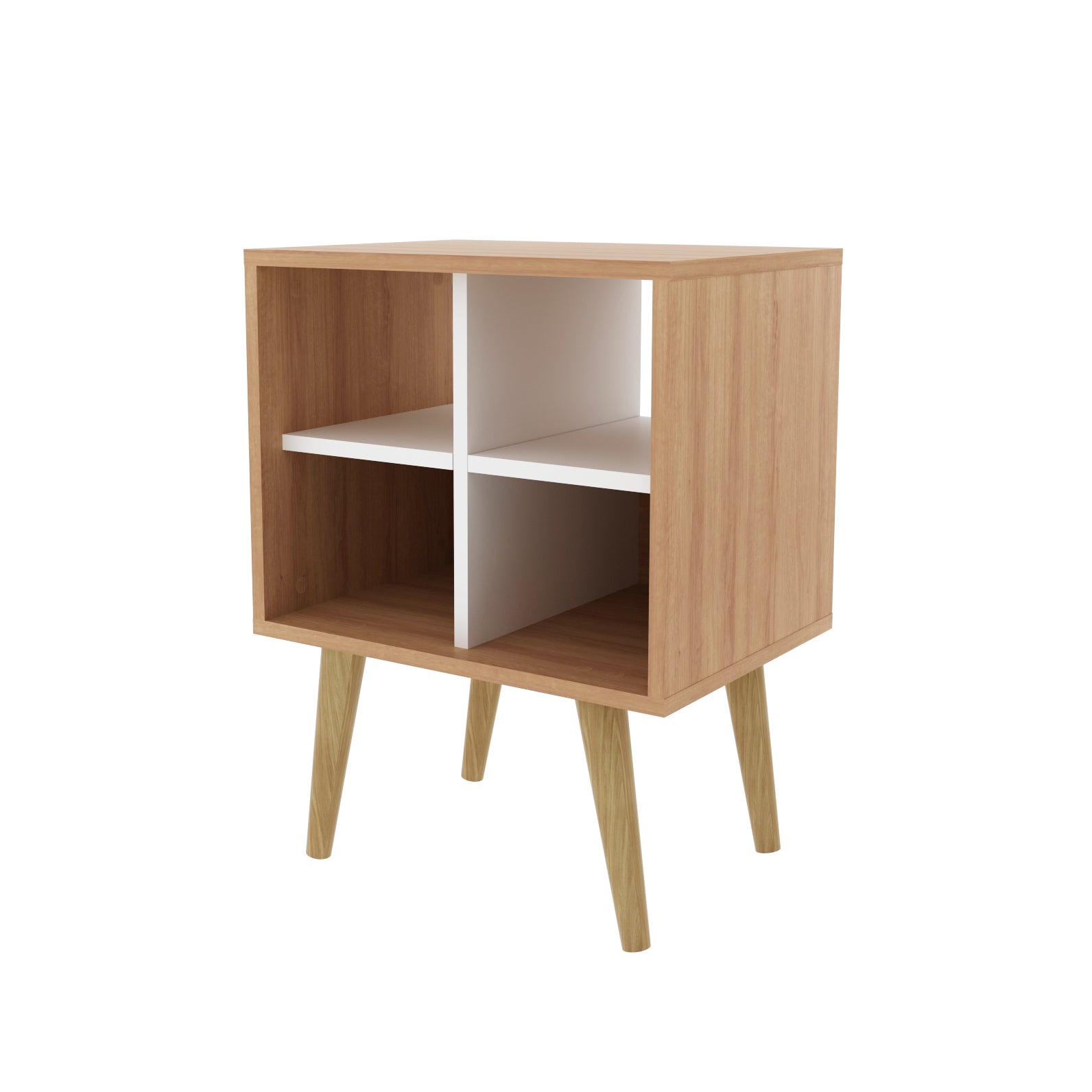 Mesa Auxiliar Lateral 45x60x33 - Almendra Blanco