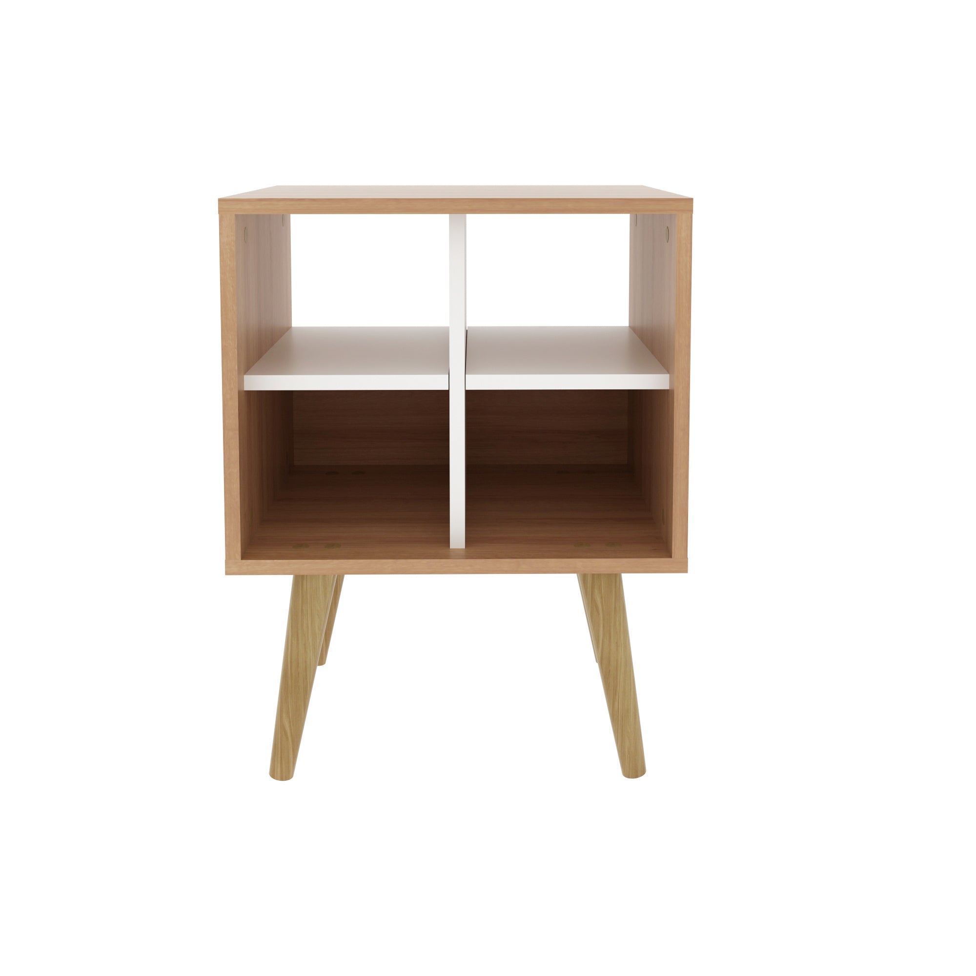 Mesa Auxiliar Lateral 45x60x33 - Almendra Blanco