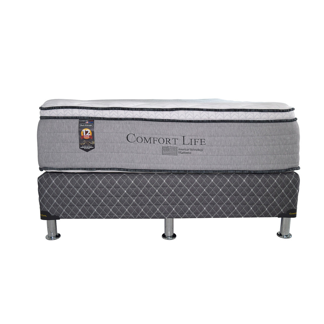 Cama Comfort Life Black Midnight Euro Top