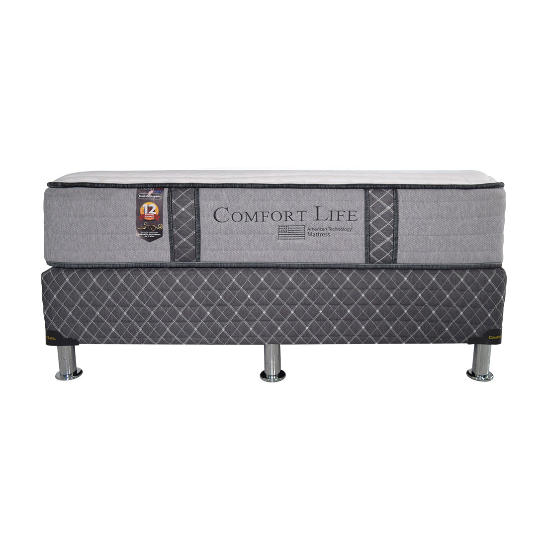 Cama Comfort Life Black Orthopedic Extra Firme