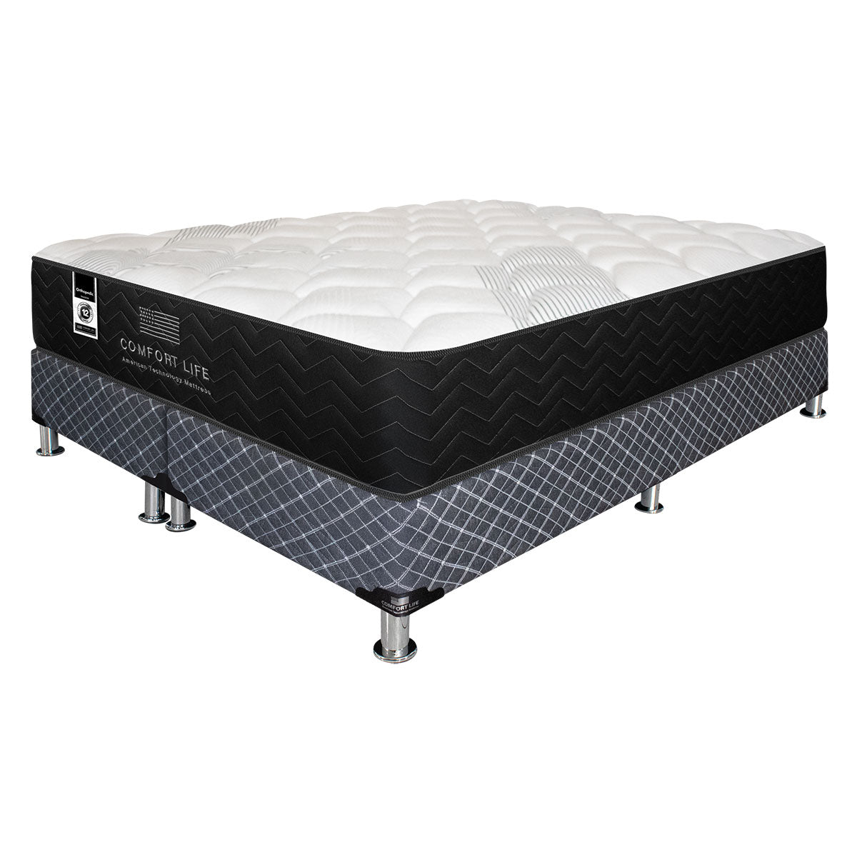 Cama Comfort Life Black Orthopedic Extra Firme