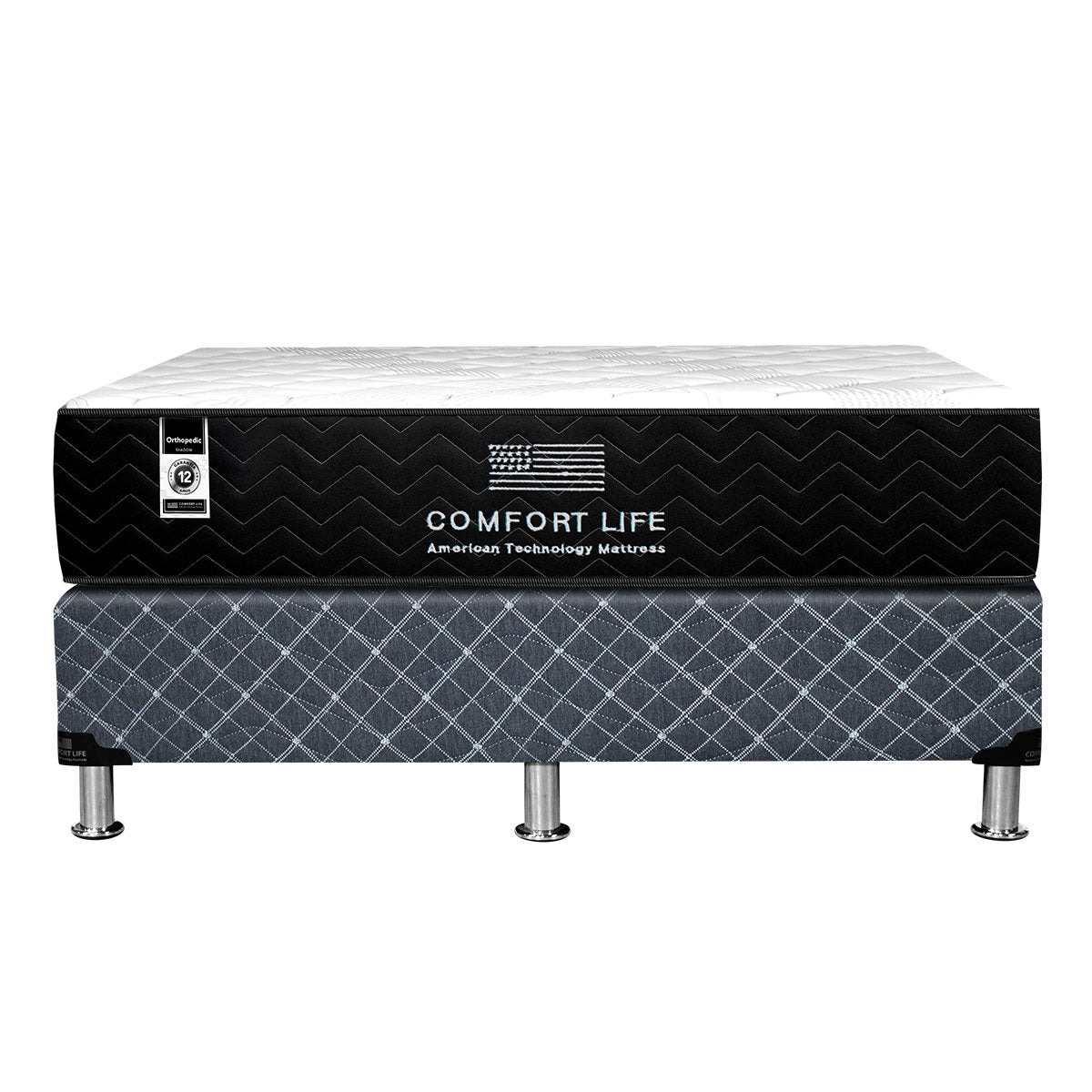 Cama Comfort Life Black Orthopedic Extra Firme